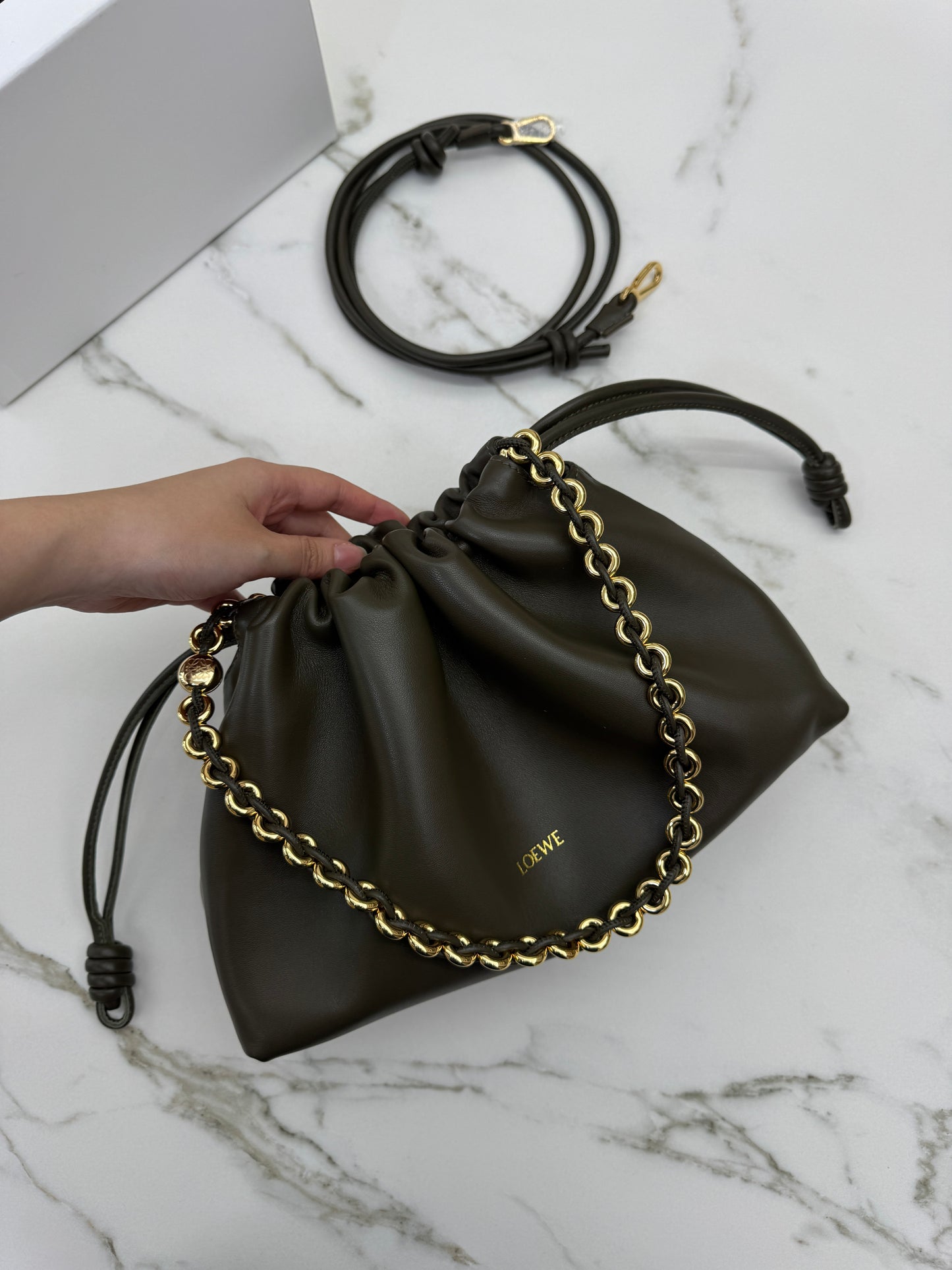 LOEWE Flamenco Purse Medium 卡其綠