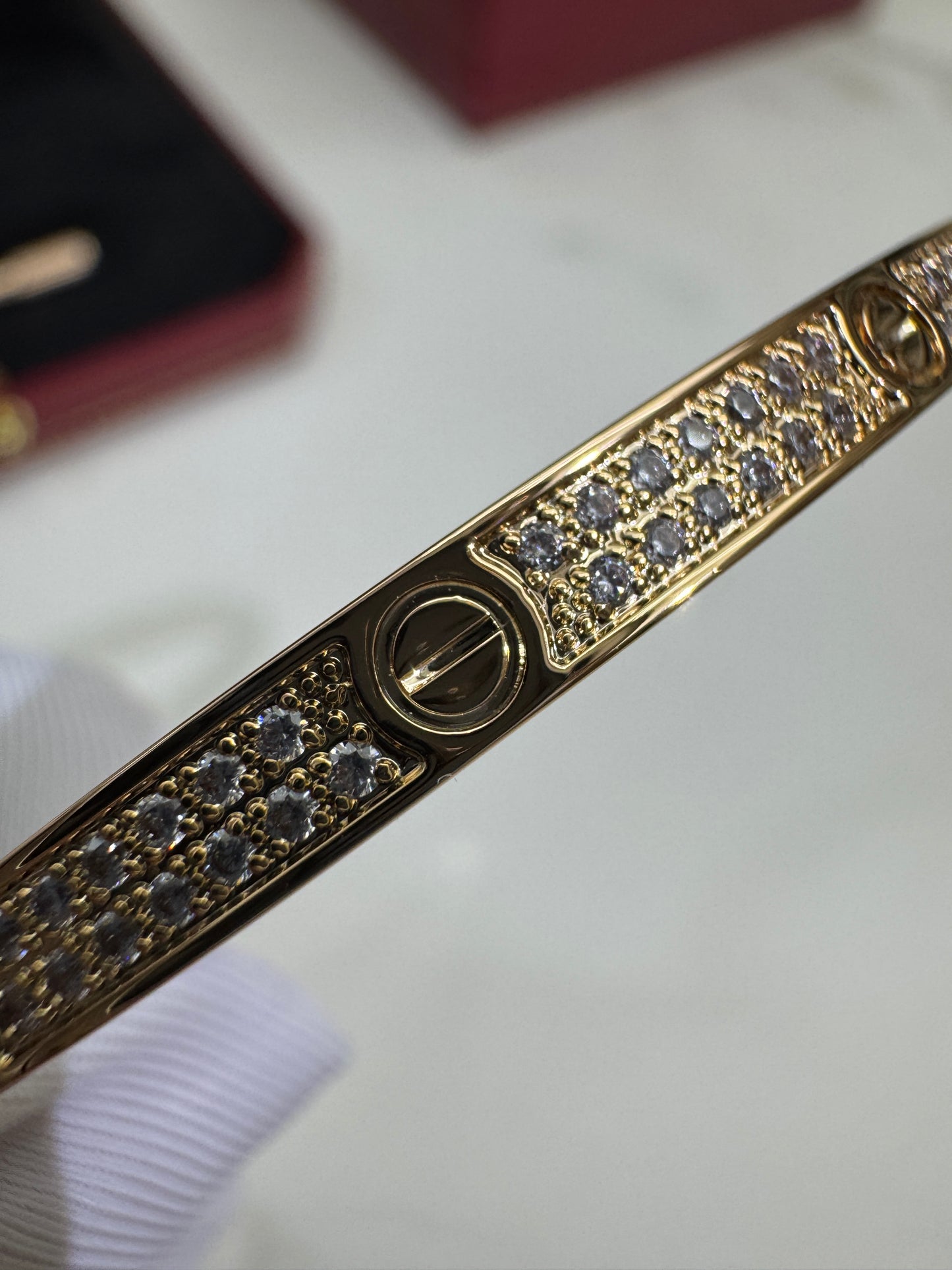 CARTIER Love Bracelet 窄版滿天星 玫瑰金