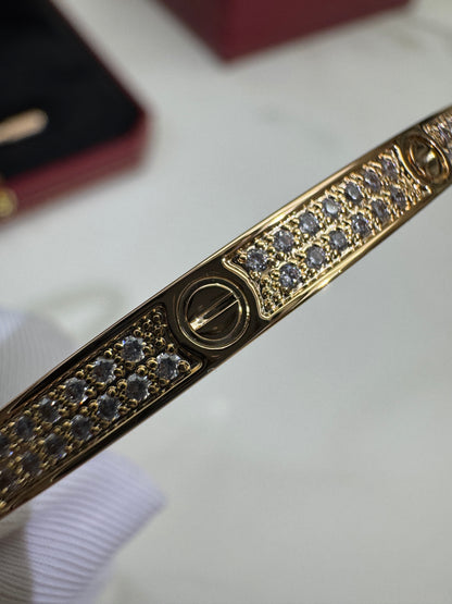 CARTIER Love Bracelet 窄版滿天星 玫瑰金