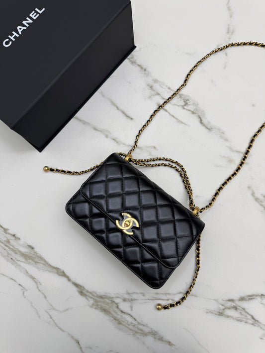 CHANEL 24C雙金珠中號22cm