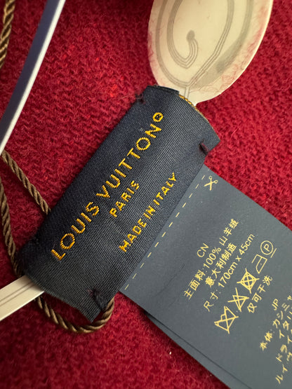 LV Reykjavik Scarf 100% Cashmere Rubis