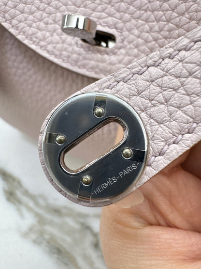 HERMES Mini Lindy 夢幻紫銀扣