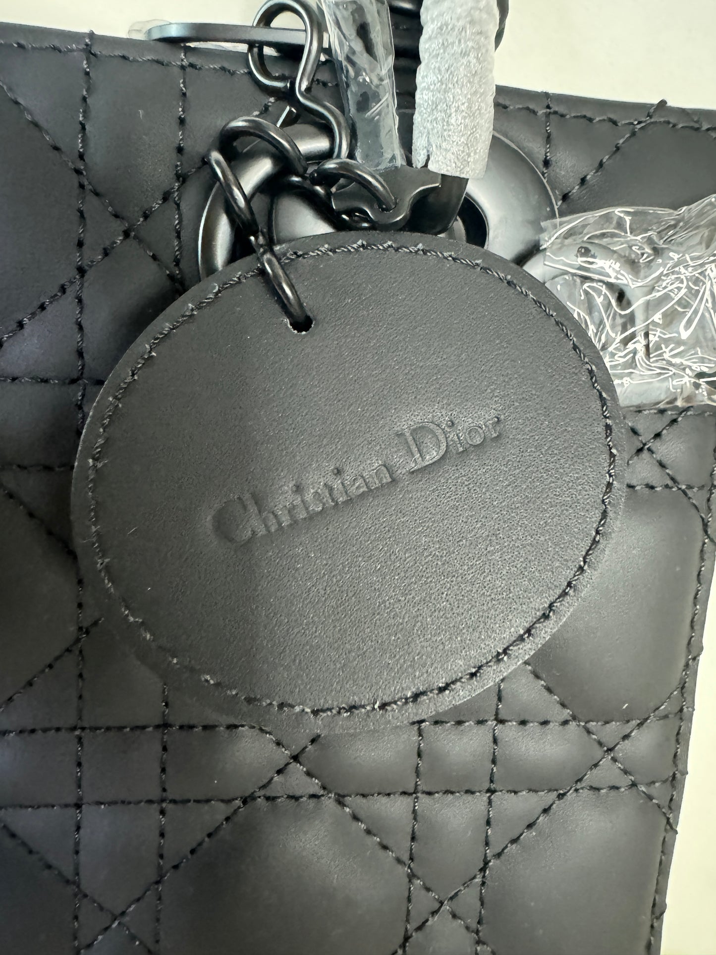 DIOR Lady 4格 磨砂黑 Small
