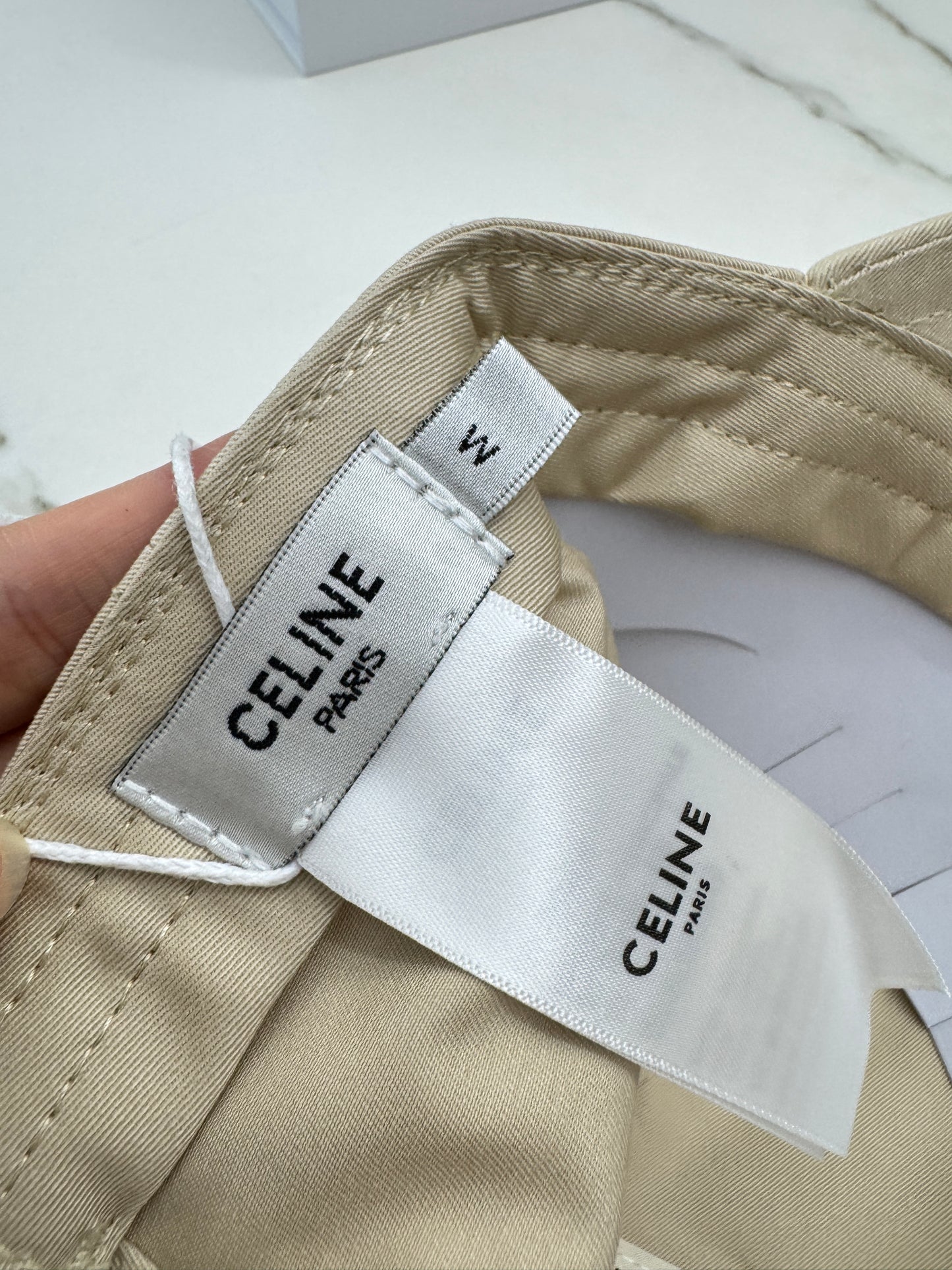 CELINE 凱旋門棒球帽 香草淺杏色