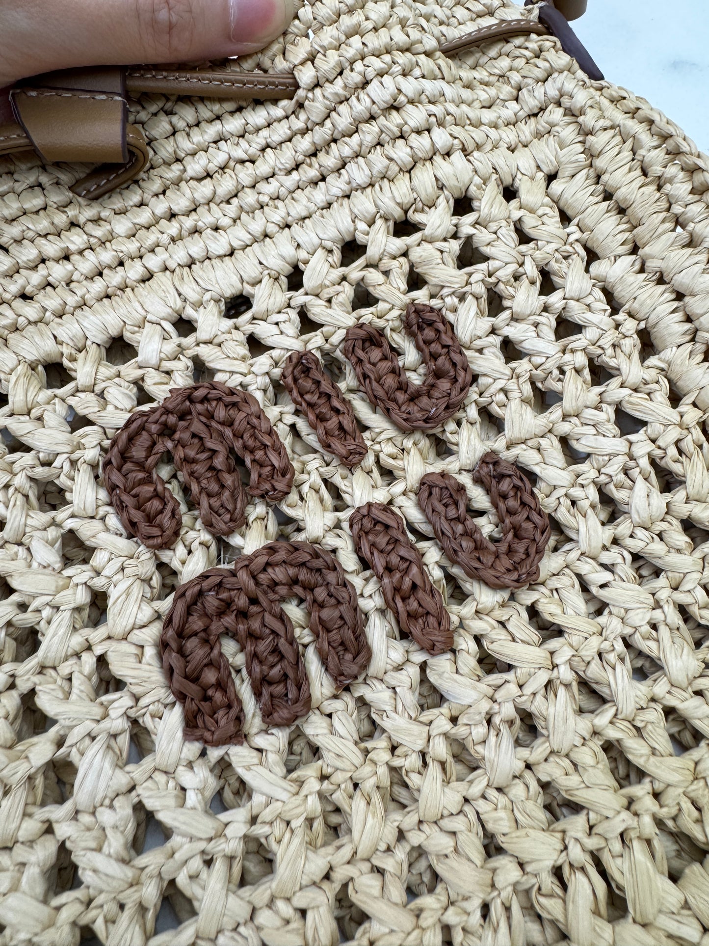 MIU MIU 拉菲草草編包