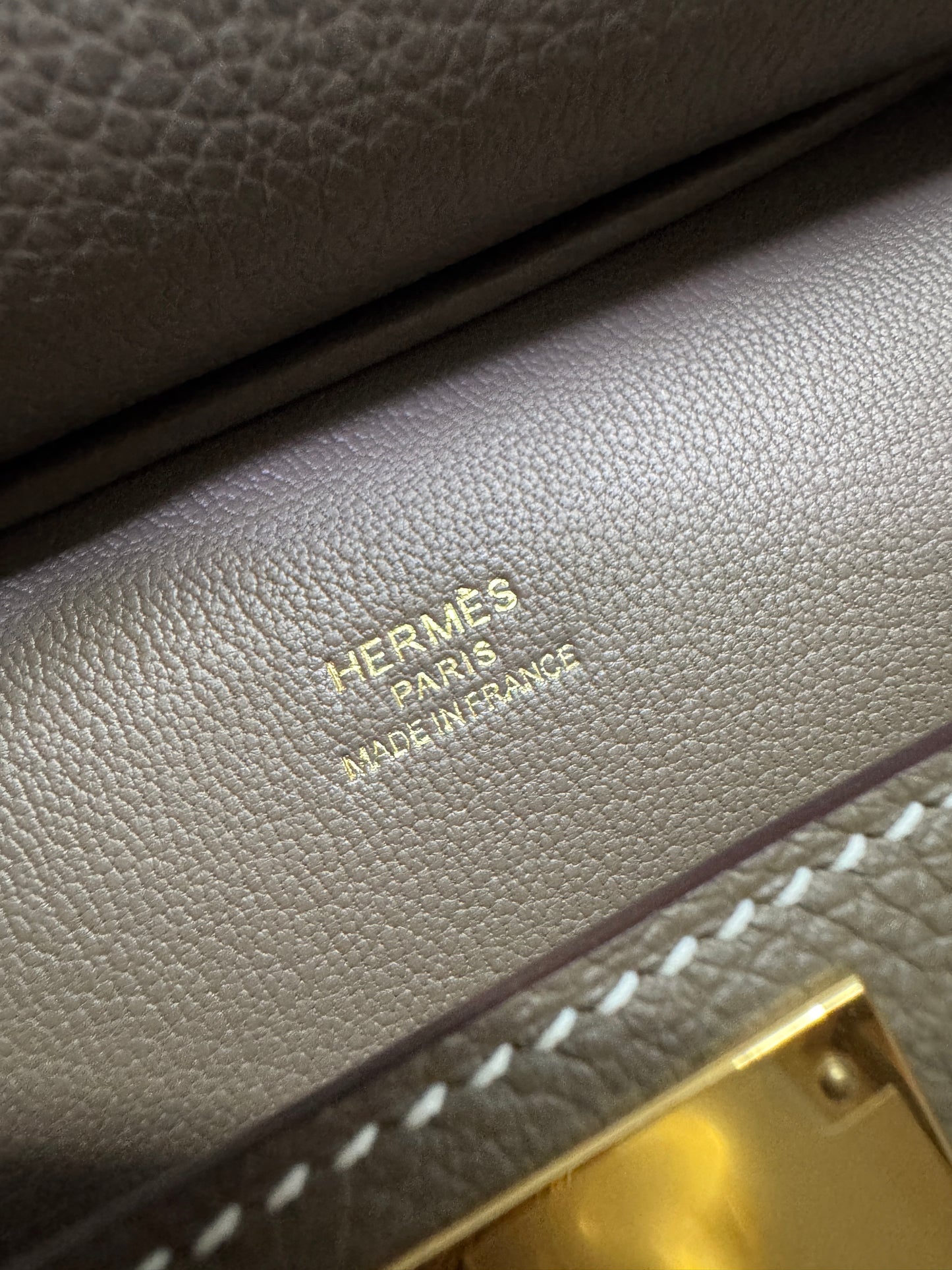 HERMES Jypsiere Mini 大象灰 金扣 evercolor 18 etoupe GHW