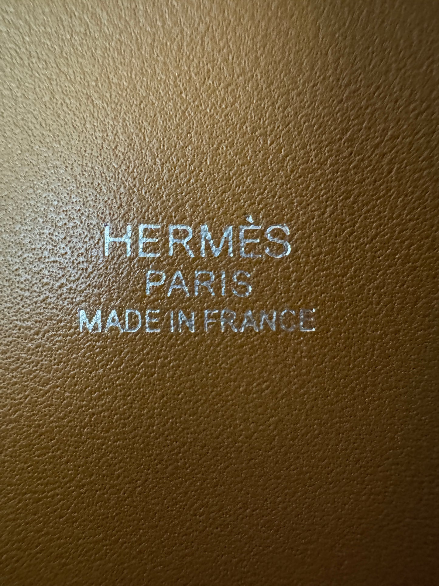 HERMES Mini Bolide 金棕色山羊皮 銀扣 Cherve Gold PHW