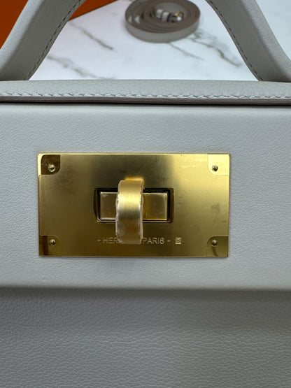 HERMES Mini 2424 冰川白金扣 Evercolor