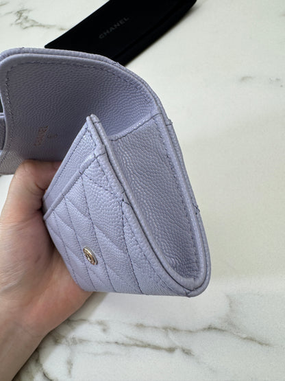 CHANEL 21K 香芋紫 CF Cardholder