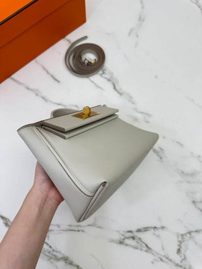 HERMES Mini 2424 冰川白金扣 Evercolor