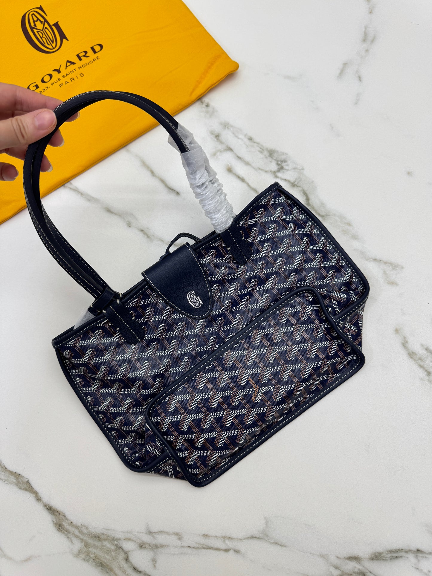 GOYARD Mini Anjour Tote 海軍藍【另配包夾】