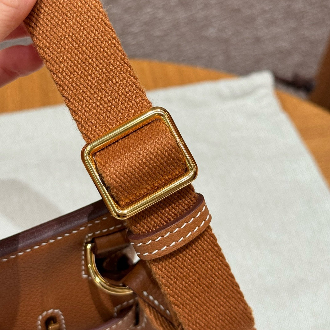 HERMES Mini Jypsiere 金棕金扣 Gold