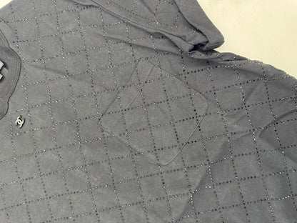 CHANEL 25S 燙鑽短袖Tee 黑色