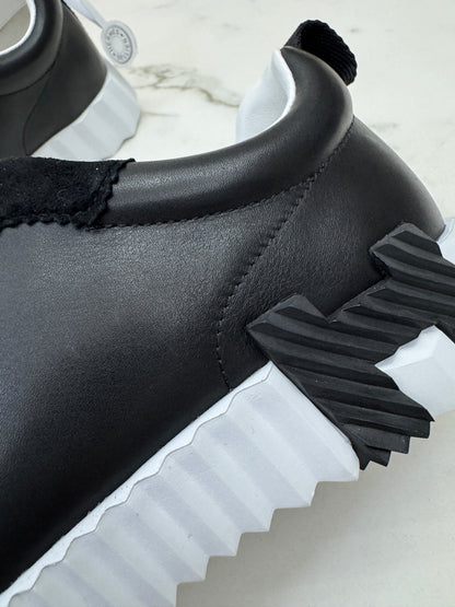 HERMES Bouncing 運動鞋 黑色皮面