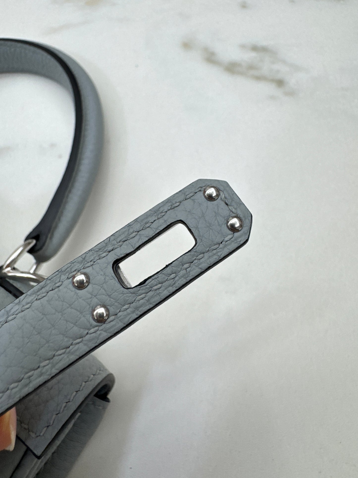 HERMES Kelly 25 Togo內縫 木偶灰銀扣 Gris Pantin PHW