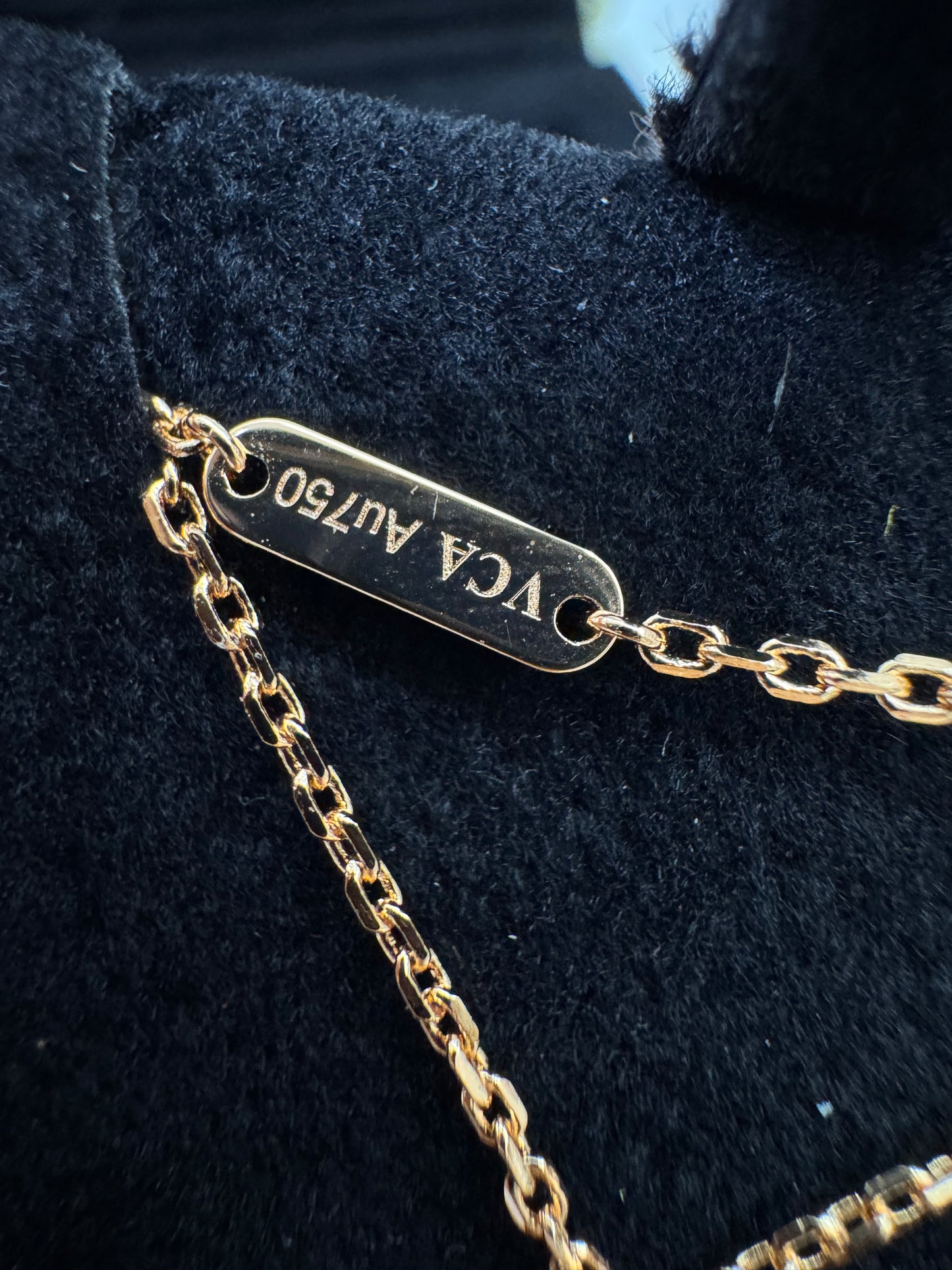 VCA Vintage Alhambra Necklace 滿鑽玫瑰金項鏈