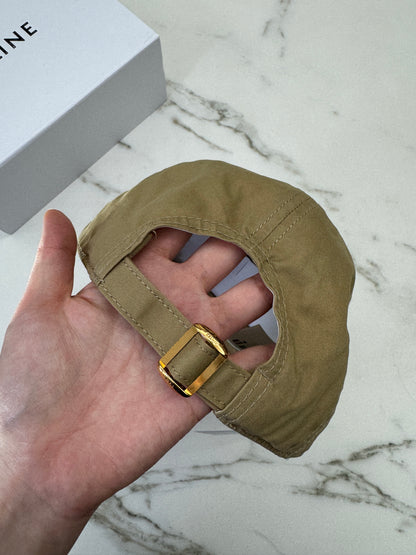 CELINE 凱旋門鴨舌帽 卡其色