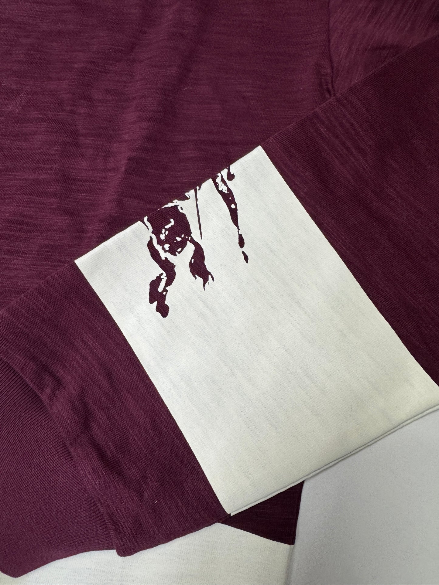 BURBERRY 紫紅色 竹節棉長袖