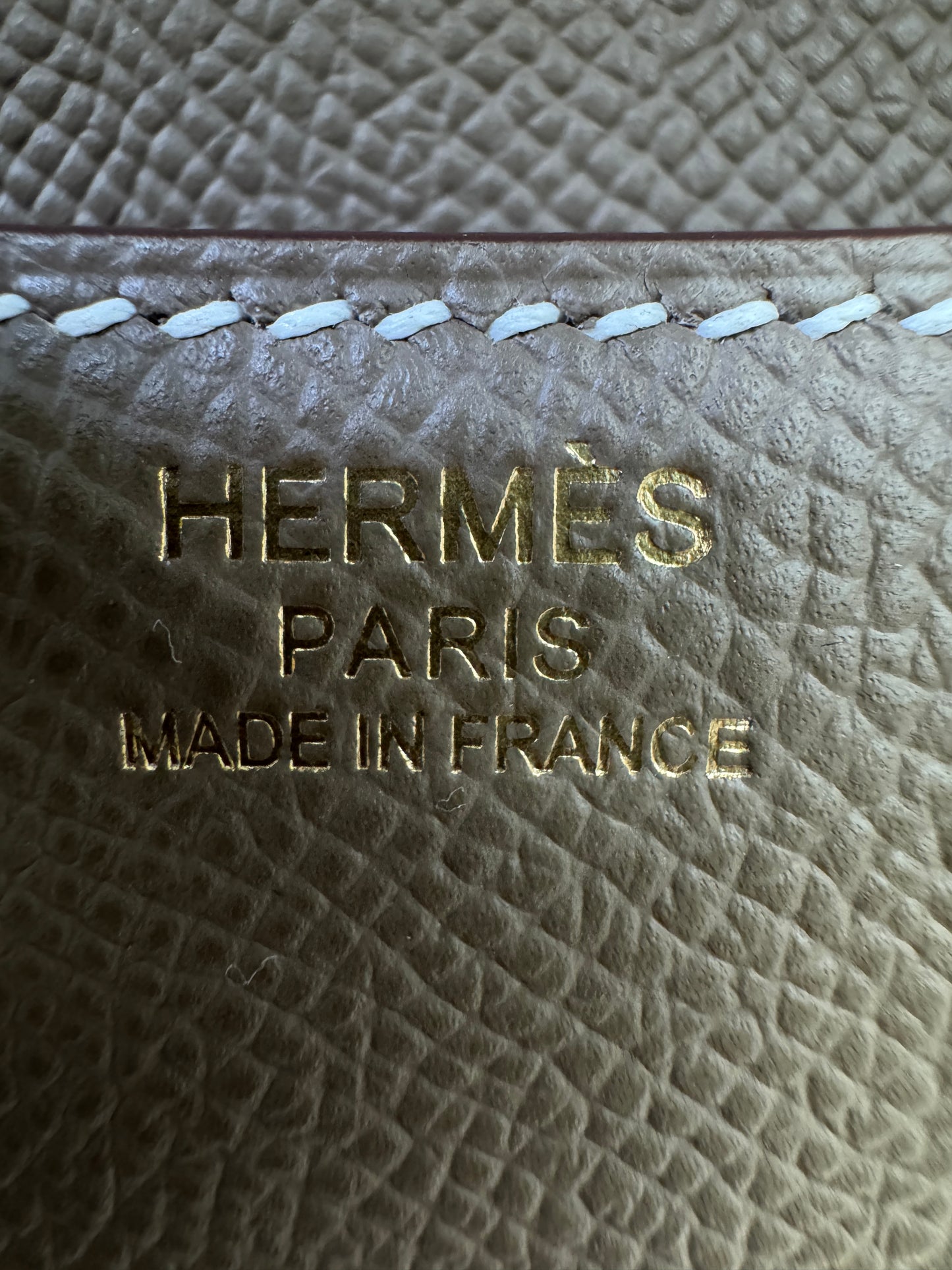 HERMES Mini Constance 大象灰 Epsom 玫瑰金扣