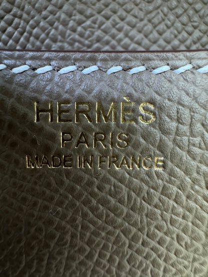 HERMES Mini Constance 大象灰 Epsom 玫瑰金扣
