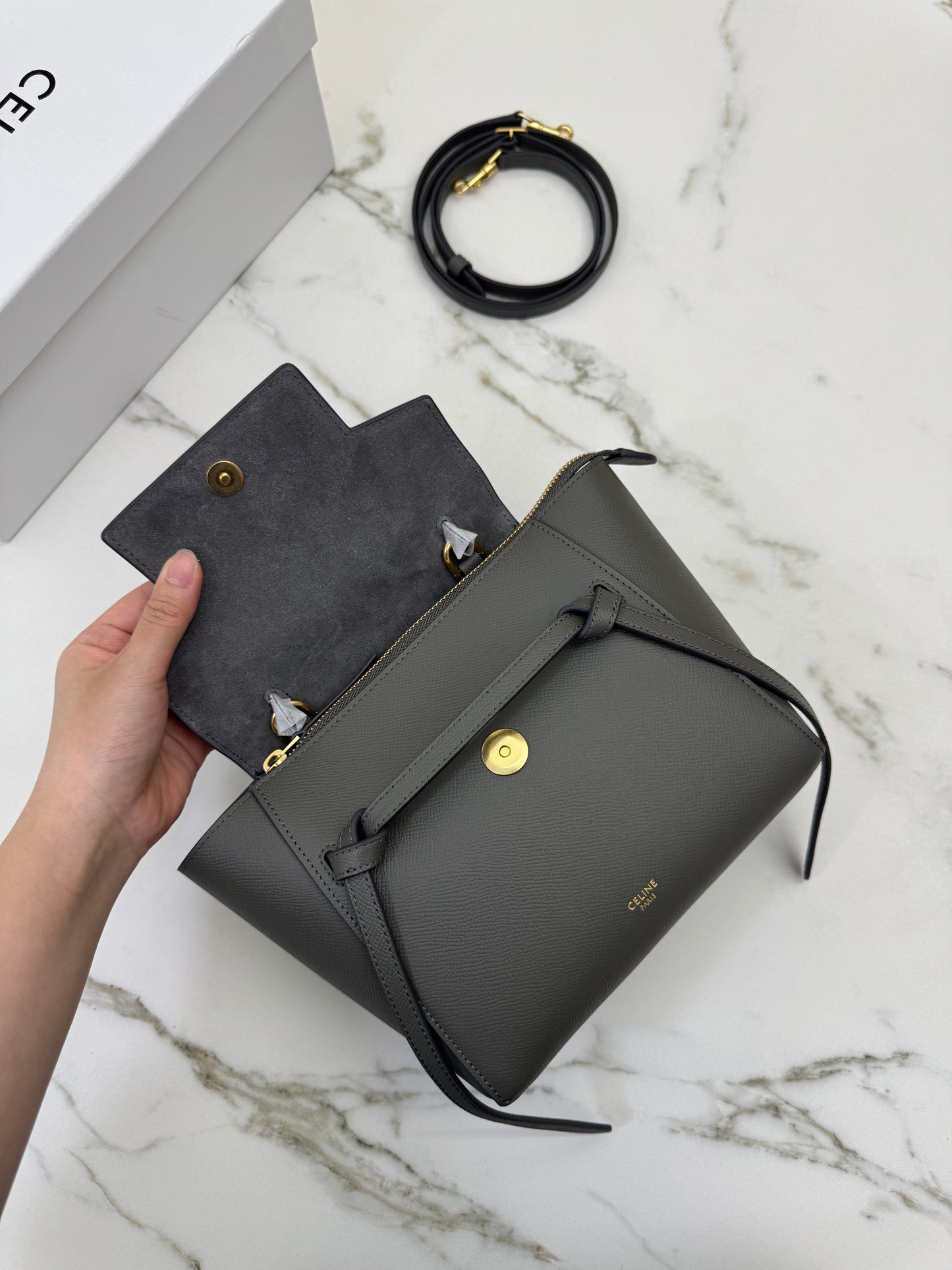 CELINE Belt Bag Nano 深灰色