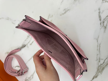 HERMES Evelyne 23 櫻花粉銀扣 3Q Rose Sakura PHW