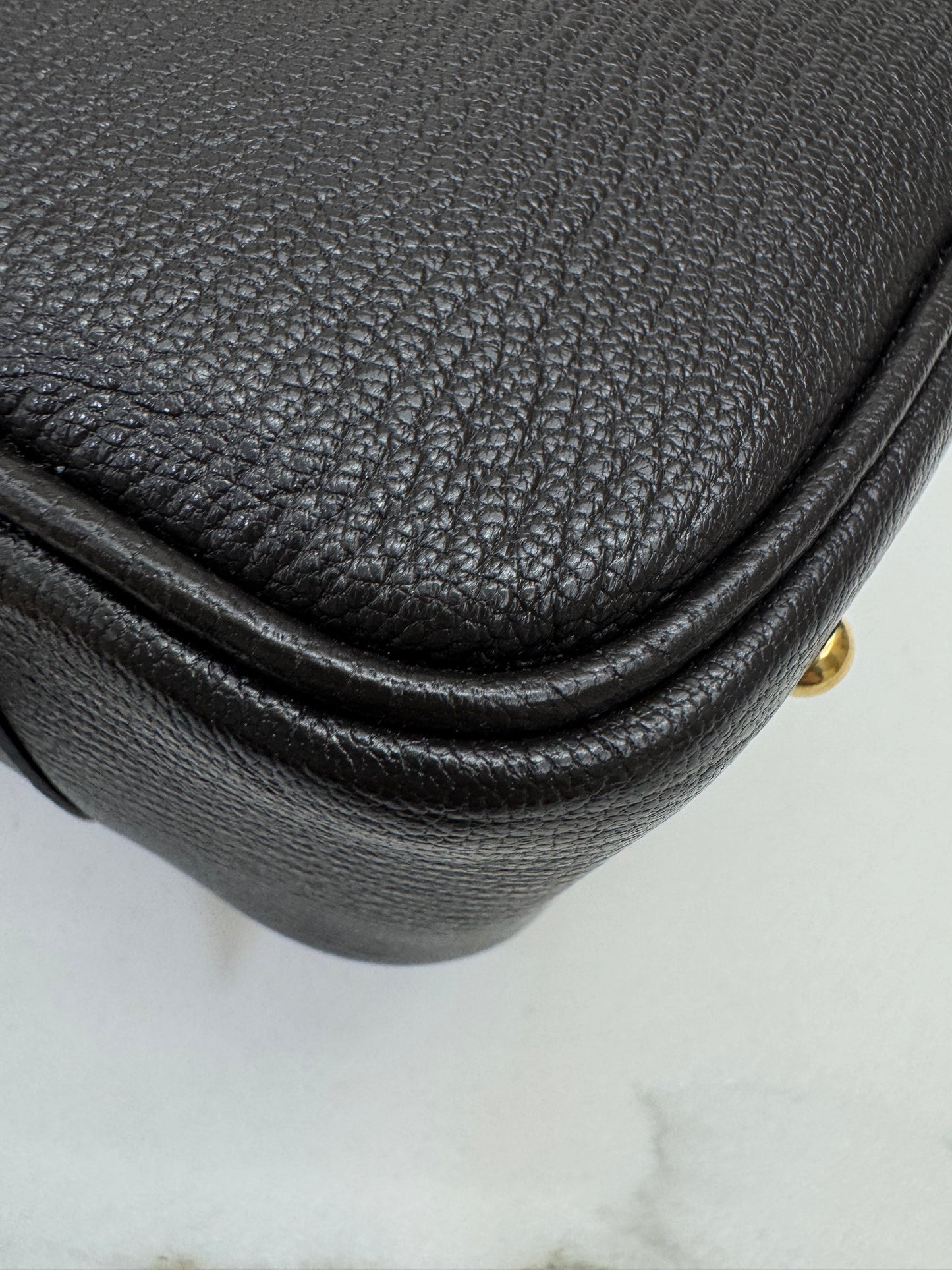 HERMES Mini Plume 一代 烏木色金扣 山羊皮 Ubene GHW Chevre Mysore