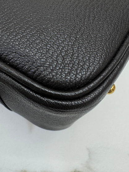 HERMES Mini Plume 一代 烏木色金扣 山羊皮 Ubene GHW Chevre Mysore