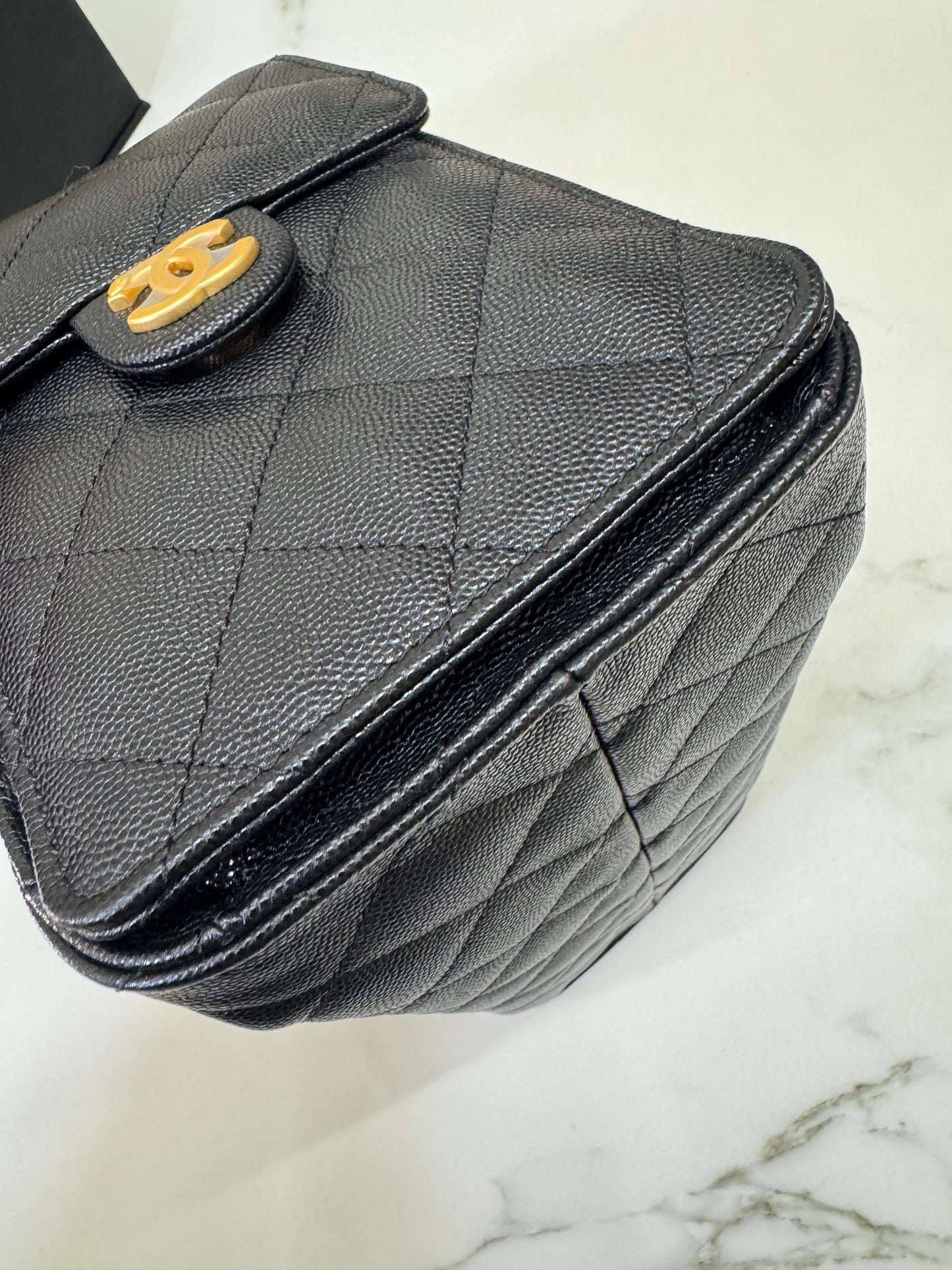 Chanel 25Bag Hobo 小號 荔枝皮 黑色