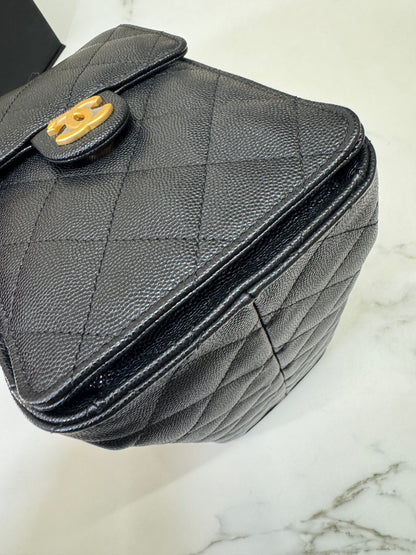 Chanel 25Bag Hobo 小號 荔枝皮 黑色