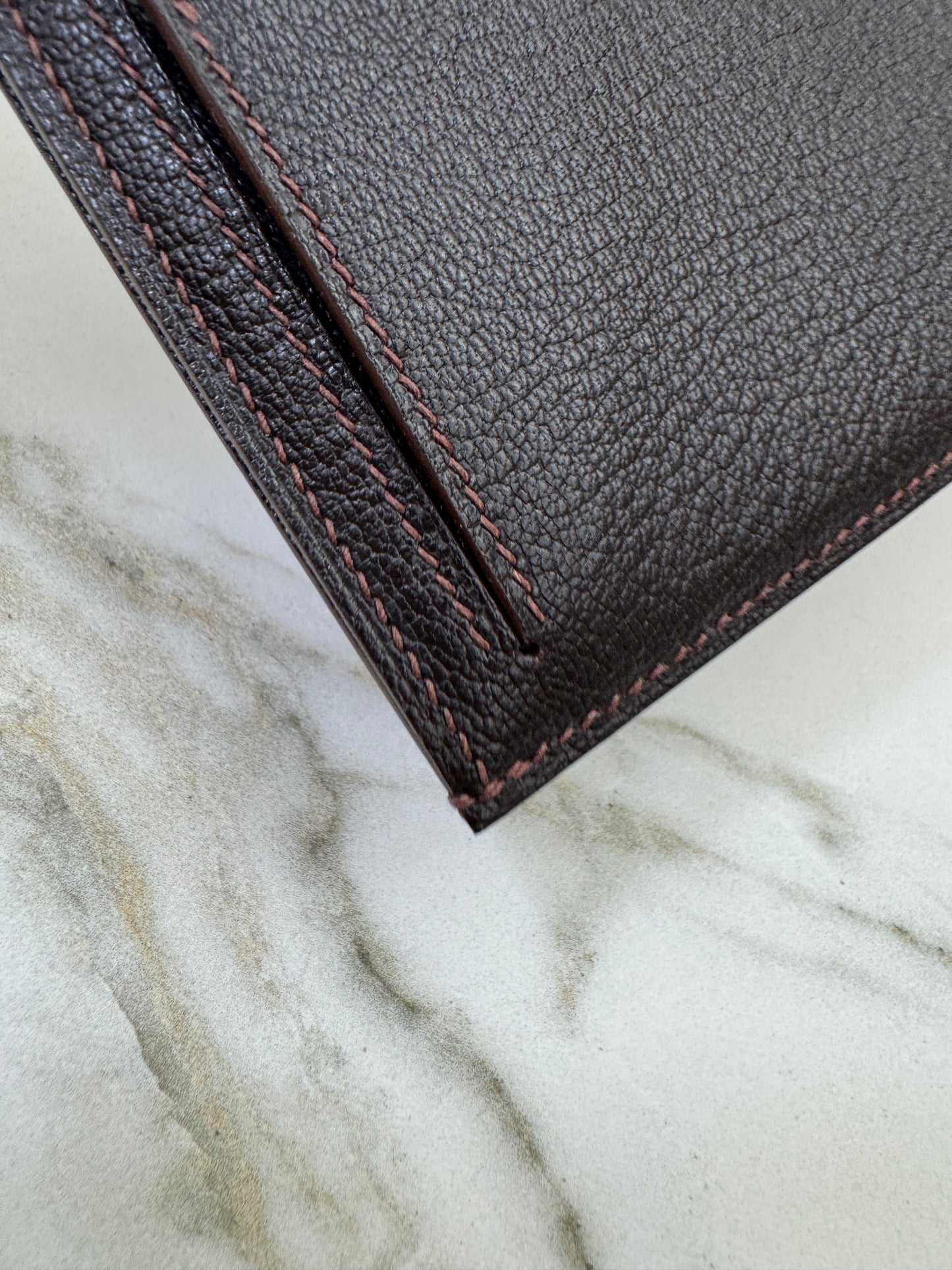 HERMES Bearn Wallet 亮面灣鱷 巧克力色 金扣 Porosus Crocodile Chocolate GHW