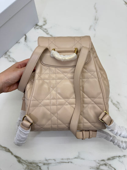 DIOR Caro Backpack Medium 奶茶色