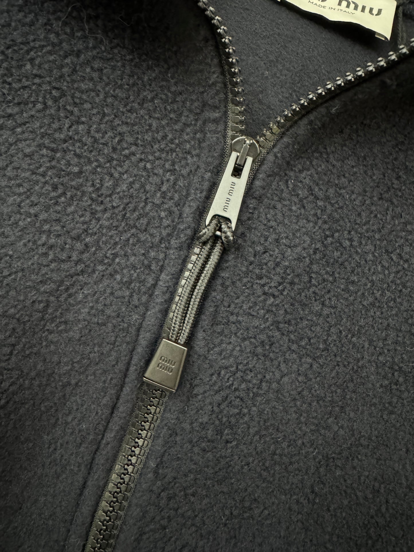 MIU MIU 搖粒絨長袖外套 藏藍色