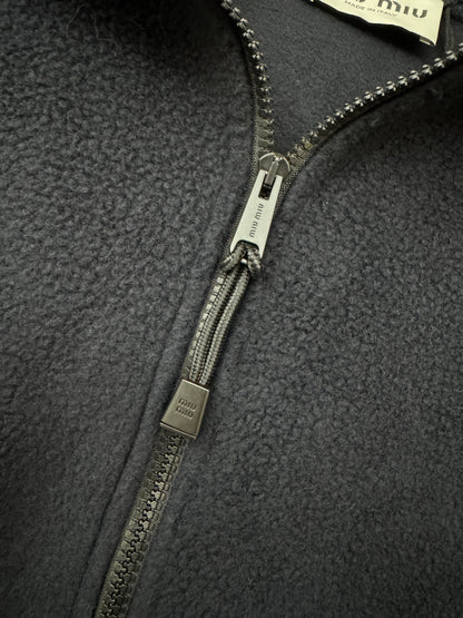 MIU MIU 搖粒絨長袖外套 藏藍色