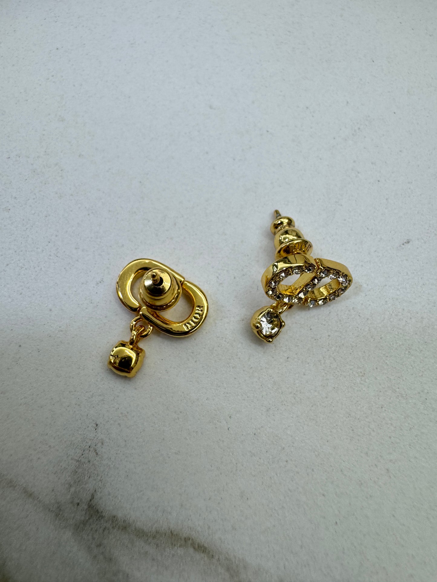 DIOR Petit CD耳環 金色
