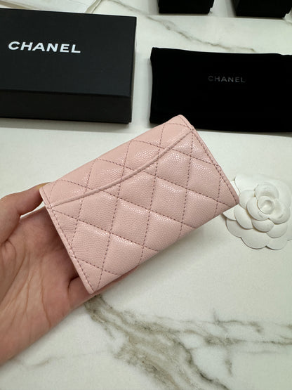 CHANEL CF卡包 淡粉色 HAAS牛皮