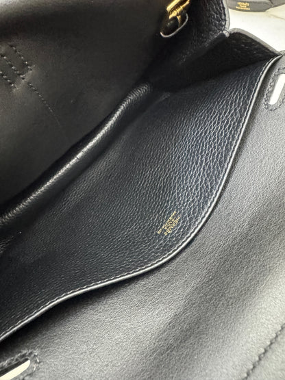 HERMES Halzan 25 黑金 Noir TC GHW