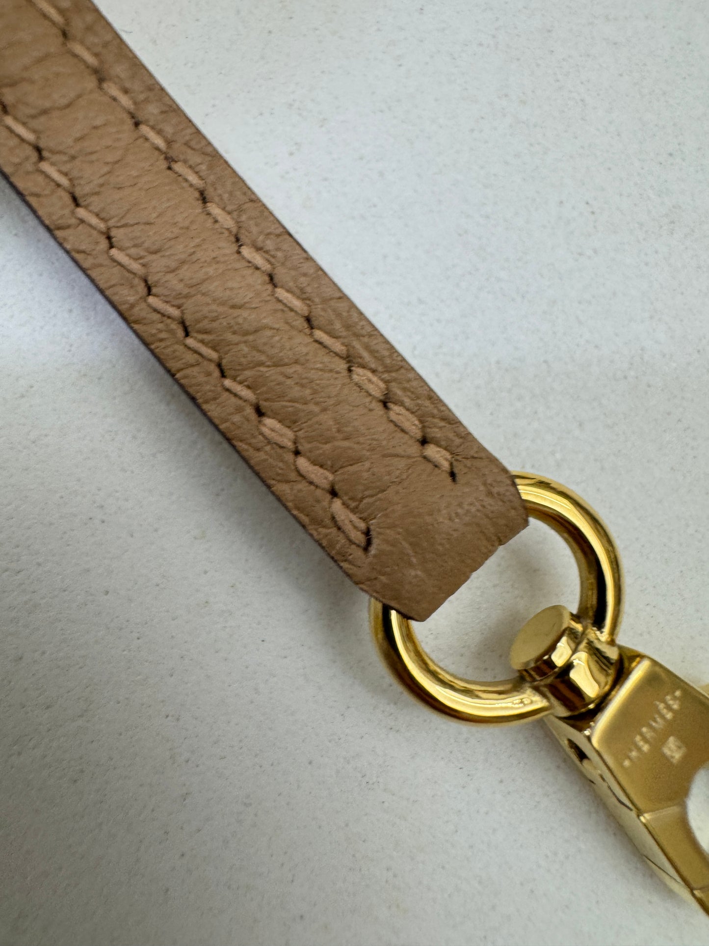 HERMES Mini Bolide 奶茶色金扣 Evercolor Chai GHW