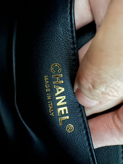 CHANEL mini cf handle 黑 Incas胎牛皮