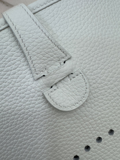HERMES Evelyn29 新白色金扣 0U New White GHW