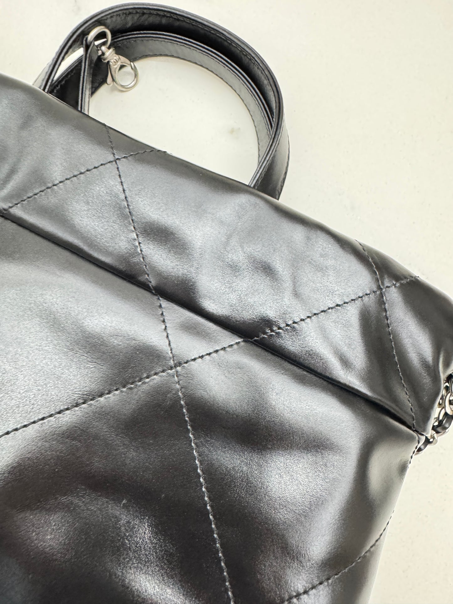 CHANEL 22Bag Backpack 黑銀 Black PHW