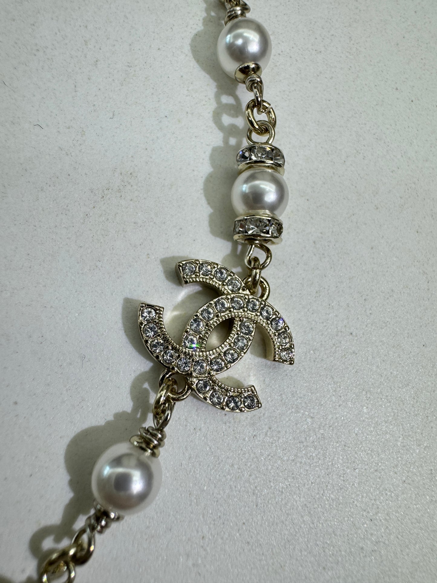 CHANEL 25P 四葉草珍珠項鏈