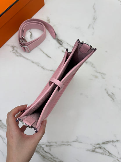 HERMES Evelyne 23 櫻花粉銀扣 3Q Rose Sakura PHW