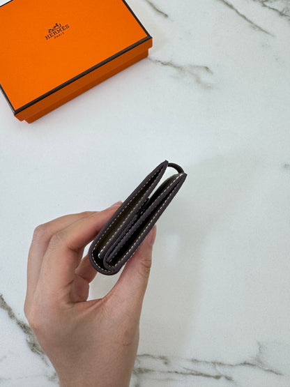 HERMES Bearn Mini Wallet 散紙位 大象灰銀扣 Epsom PHW
