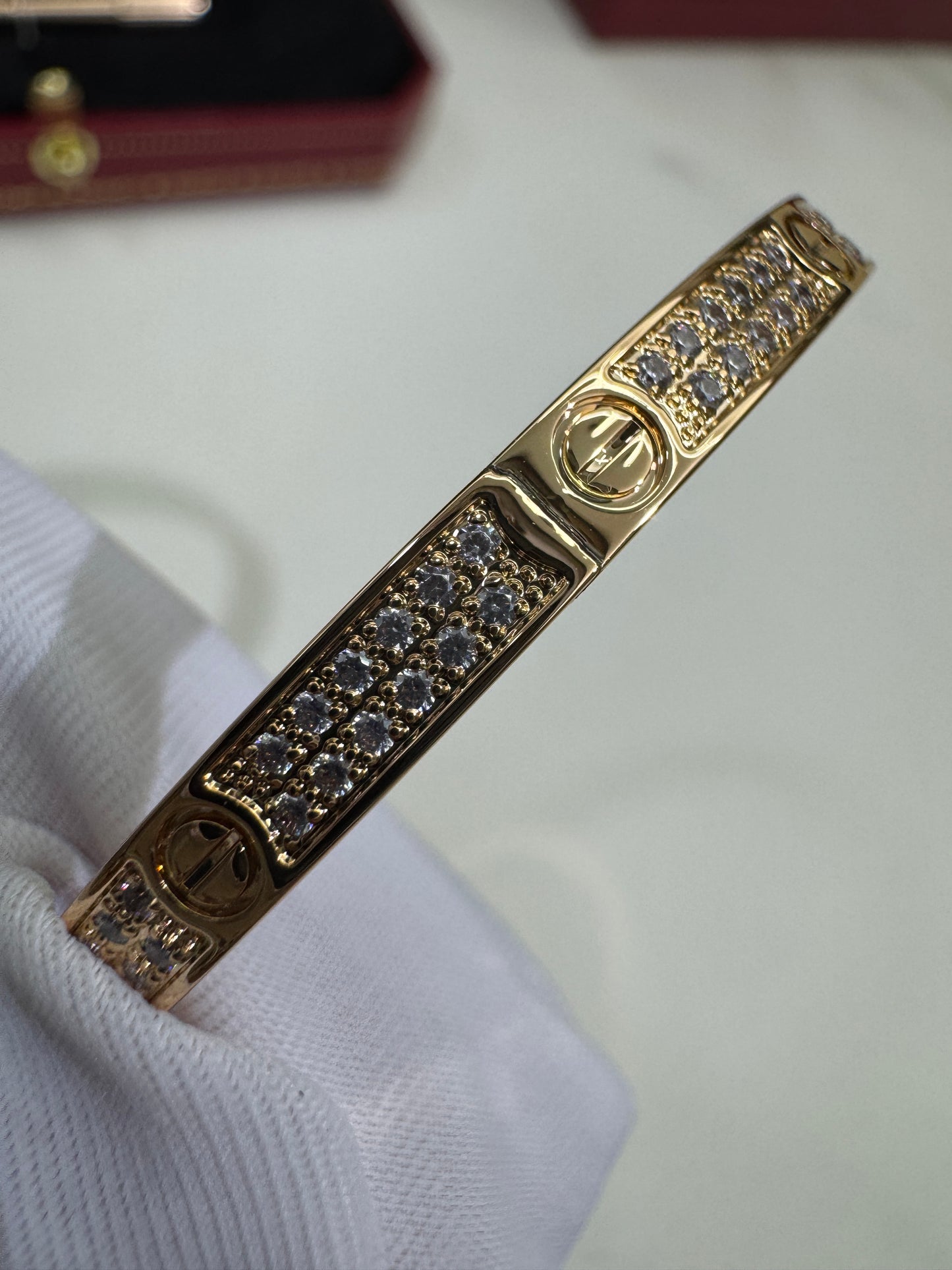 CARTIER Love Bracelet 窄版滿天星 玫瑰金