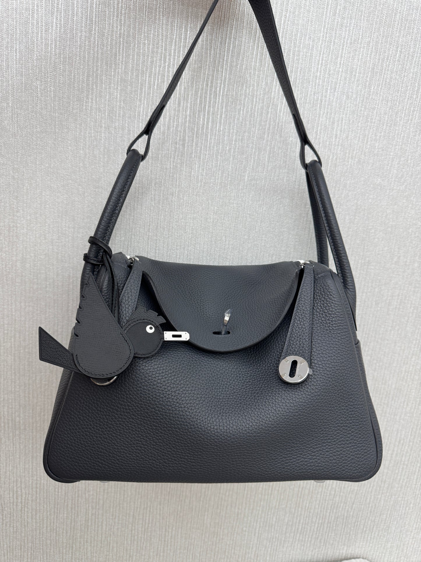 HERMES Lindy 30 石墨灰銀扣 TC 88 Graphite PHW