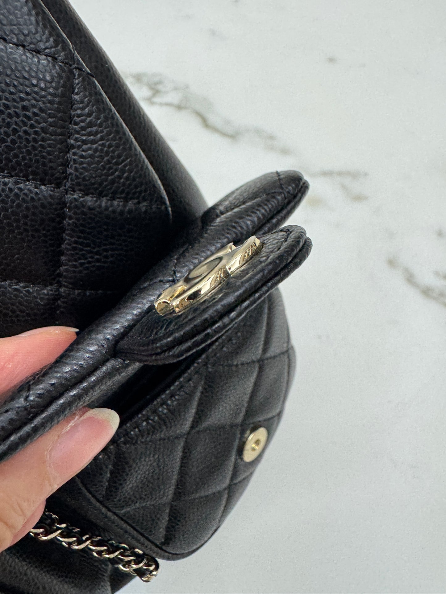 CHANEL 青蛙Duma 荔枝牛皮 Large