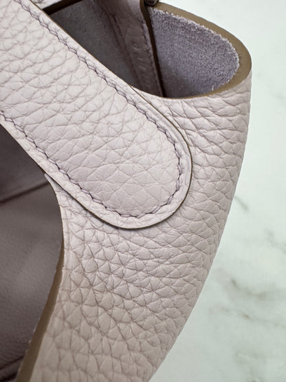 HERMES Picotin Lock 18 夢幻紫銀扣 TC Mauve Pale PHW