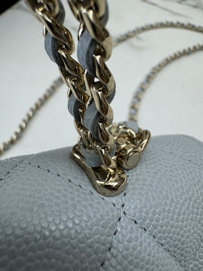 CHANEL 25S Kelly 手機包 Baby Blue