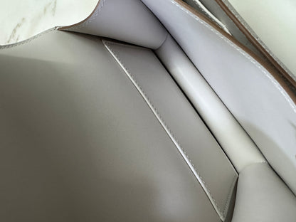 HERMES Mini Constance 奶灰色銀扣 Epsom M4 Gris Pale PHW
